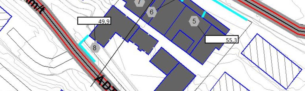 Terrassene/balkongene på bygget i nord vil oppnå tilfredsstillende støynivå, med unntak av takterrassen på bygget i nordvest.