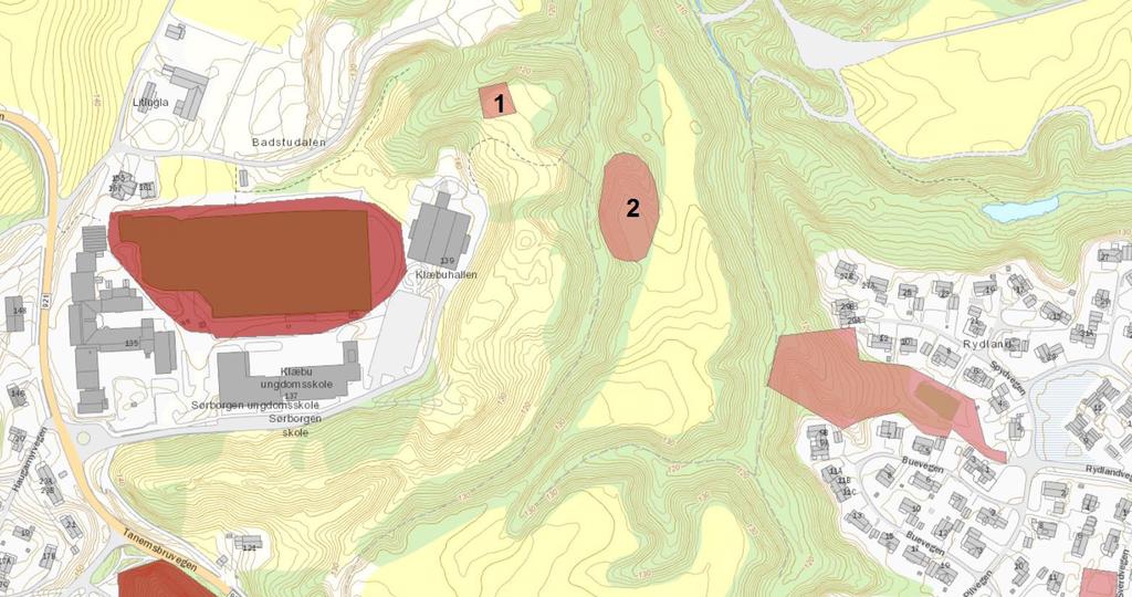 12 (36) SØRBORGEN MASSEDEPONI 5.5 Rekreasjonsverdi / rekreasjonsbruk, uteområder Figur 5 Kartlagte friluftsområder Det er registrert to friluftsområder innenfor planens avgrensning av viktig verdi.