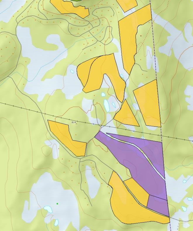 OMRÅDE: Djupsjøen H68a-h Soleseter Seterskog Gbnr 131/7 Innspill: 5 Dagens formål: Spredt bebyggelse Foreslått formål: Fritidsbebyggelse Arealstørrelse: 225 daa Moh.