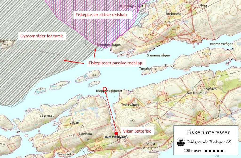 settefisk AS avdeling Tverrvågen (fra miljødirektoratets naturbase) Figur 10.