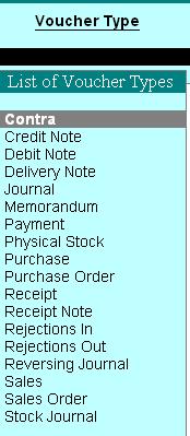 --> Voucher types voucher