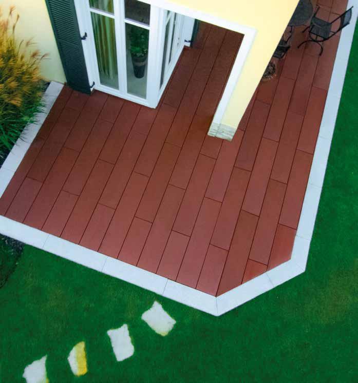 It is unbreakable and scratch resistant and thus offer the perfect conditions for the designing of extremely durable terrace surfaces.