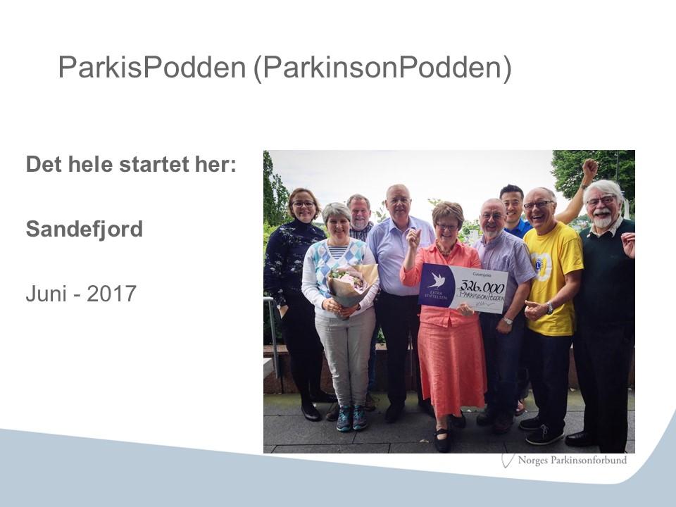 Kap. 3 Prosjektgjennomføring og metode Tildeling: Prosjektleder Inger T. Tømte mottar med stor glede det synlige bevis fra ExtraStiftelsen om at ParkinsonPodden vil bli en realitet.