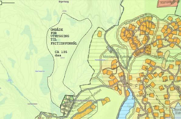 2. DAGENS SITUASJON OG PLANSTATUS Eiendomsforhold Grunneier; Henning Pedersen Eiendommen; gbnr 42/ 5 Beliggenhet Eiendommen ligger området Skrim / Digerhaug nord for Omholtsetra.