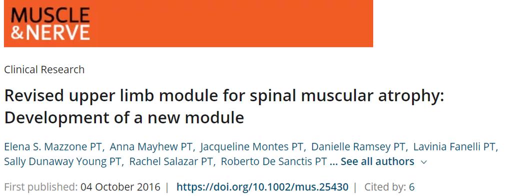 Revised Upper Limb Module for SMA (RULM) Utviklet for å måle: motoriske ferdigheter i overekstremitetene endringer i motoriske ferdigheter