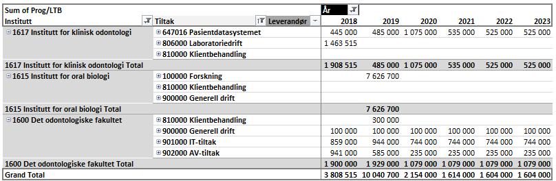 12 Investeringer: I budsjett 2019 er det foreløpig satt av midler til investeringer som det går frem av tabellen under.