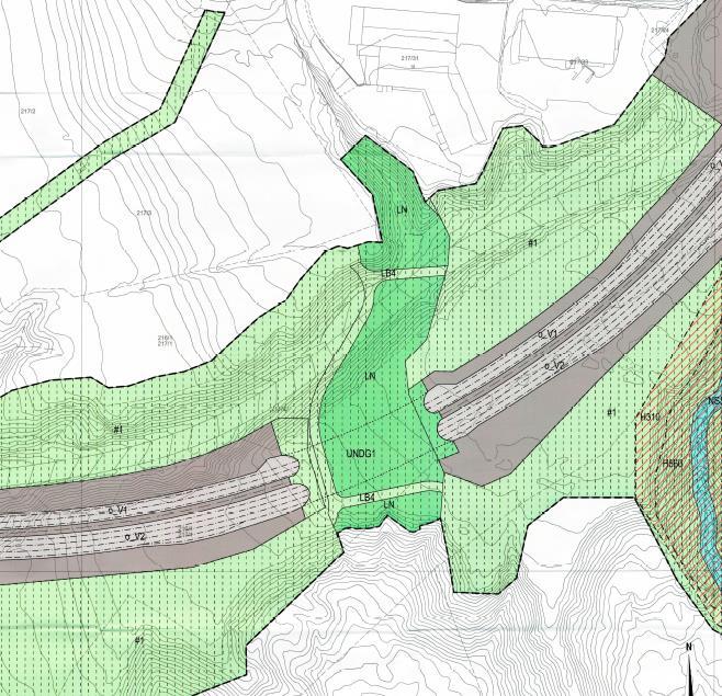 FORSLAG TIL PLANPROGRAM 7 PLANOMRÅDET Figur 2: Gjeldende reguleringsplan for oppgradering av E6 PLANOMRÅDET Figur 3: Midlertidig