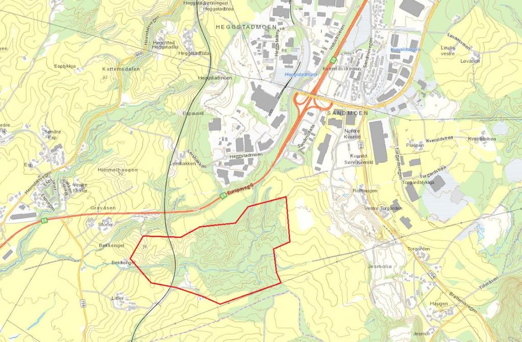 FORSLAG TIL PLANPROGRAM 9 3. OM PLANOMRÅDET 3.1 Beliggenhet Planområdet ligger helt sør i Trondheim kommune, nært kommunegrensen til Melhus.