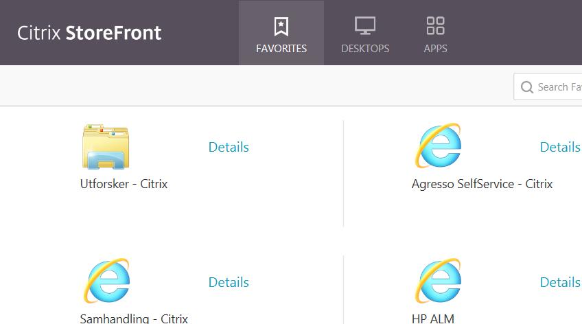 StoreFront for å starte applikasjoner fra Citrix. 4.6.