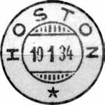 1 Type: IV Utsendt?? 425 Innsendt?? Registrert brukt 23.12.1901 HS Stempel nr. 2 Type: SA Utsendt 09.03.1934 HOSTON Innsendt?