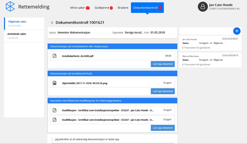 Cubit - Rettemelding