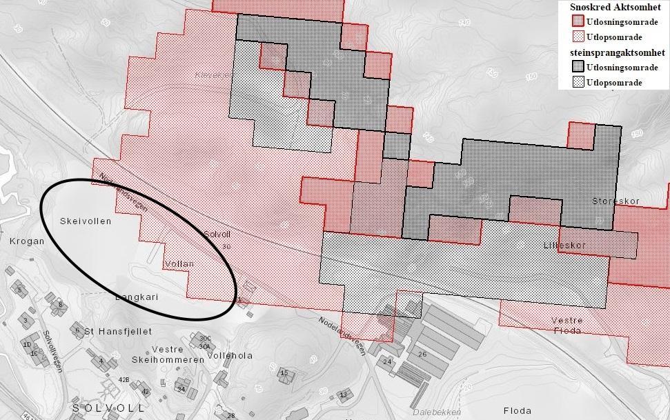 6. Vurdering av skredfare 6.1 Eksisterende materiale NVEs aktsomhetskart for skred viser potensiell fare for snøskred og steinsprang i området.