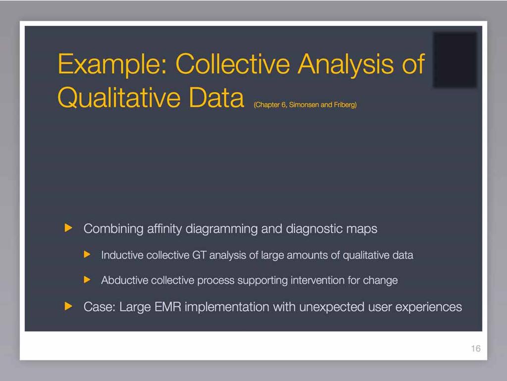 Example: Collective Analysis of Qualitative Data (Chapter 6,