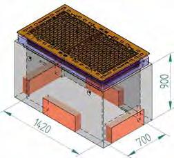 hengslet m/lås og flytende ramme - Ulefos 2-lokk hengslet m/lås og flytende ramme - Furnes 1403 688 200 230 1395 687 210