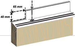 2 MONTÉR BUNNSTYKKER Montér sdeprofl på første og sste rafte. Avstand fra første og sste rafte er 1035 mm fra kant tl mdtrafte.