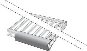 7 MONTÉR FØRSTE KANALPLATE Legg første kanalplate opp, med start fra den ene sden. Pass på at platen lgger parallelt med sdeproflene.