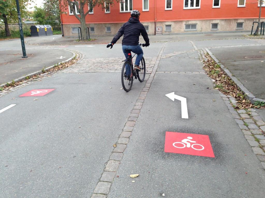 Foto: Miljøpakken Ranheimsruta Arbeidene med sykkeltilrettelegging i Kirkegata, Bakkegata og Gamle Kongeveg ble startet opp i 2017 og vil ferdigstilles i løpet av 2018.