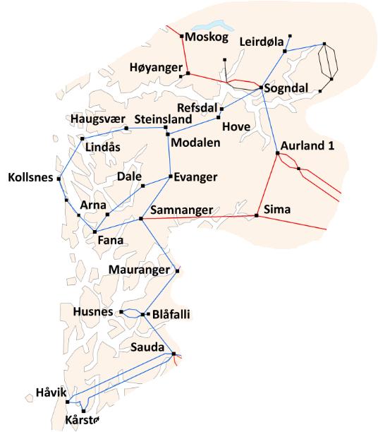 Forbruk i BKK både øker og demper flyten på Vestlandet To potensielle flaskehalser på Vestlandet, Sognefjorden og Samnanger-Sauda Indikert at det er plass til 5 TWh ny vindkraft før det blir