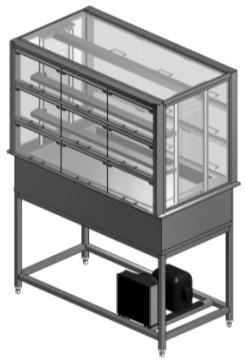 Serveringsmonter RBRM-FF-800-DI 10600855 77 650 Flensmål L 850, B 650, H 900/1600 mm Kapasitet 6 x 1/1 GN Brønnstørrelse 2 x 1/1 GN 100 mm Strømart 230 V, 50/60 HZ, 750 W Anbefalt