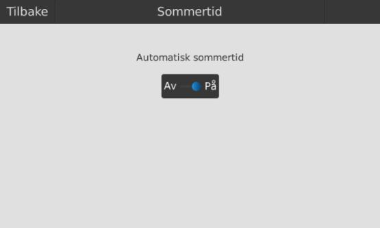 Sommertid MÅNE skifter automatisk mellom sommer- og vintertid.