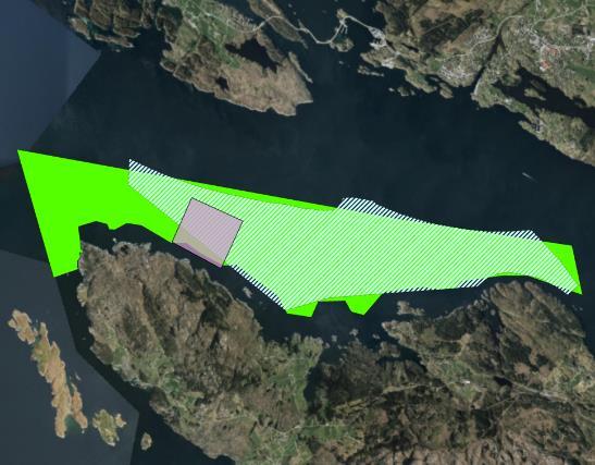 Topografien i området består av skrånande sjøbotn, ned til djup på om lag 400 meter. Mangersfjorden ligg mellom Hjeltefjorden og Radjorden.