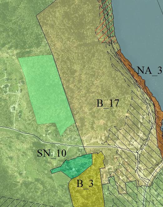 Noverande areal: LNF Forslått arealbruk: Området vert ikkje