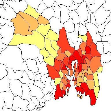 Folketall og folketilvekst i kommunene (antall personer) Kartene under viser folketallet og folketilvekst i kommunene i Østfold, Akershus, Oslo,