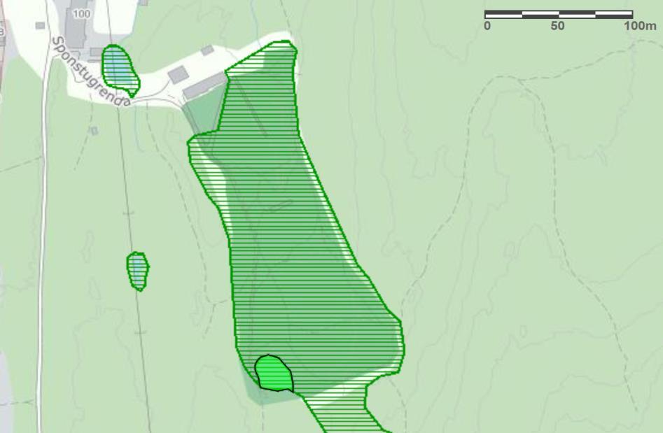 3.5 Prinsdal skytebane Dammen ligger like ved en nedlagt skytebane (GPS-koordinater: lengdegrad 10.81690, breddegrad 59.82873).