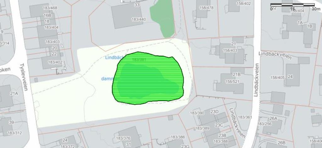 3.2 Lindbäckdammen Lindbäckdammen ligger i bydelen Nordstrand (GPS-koordinater: lengde 10.80164, bredde 59.86675).