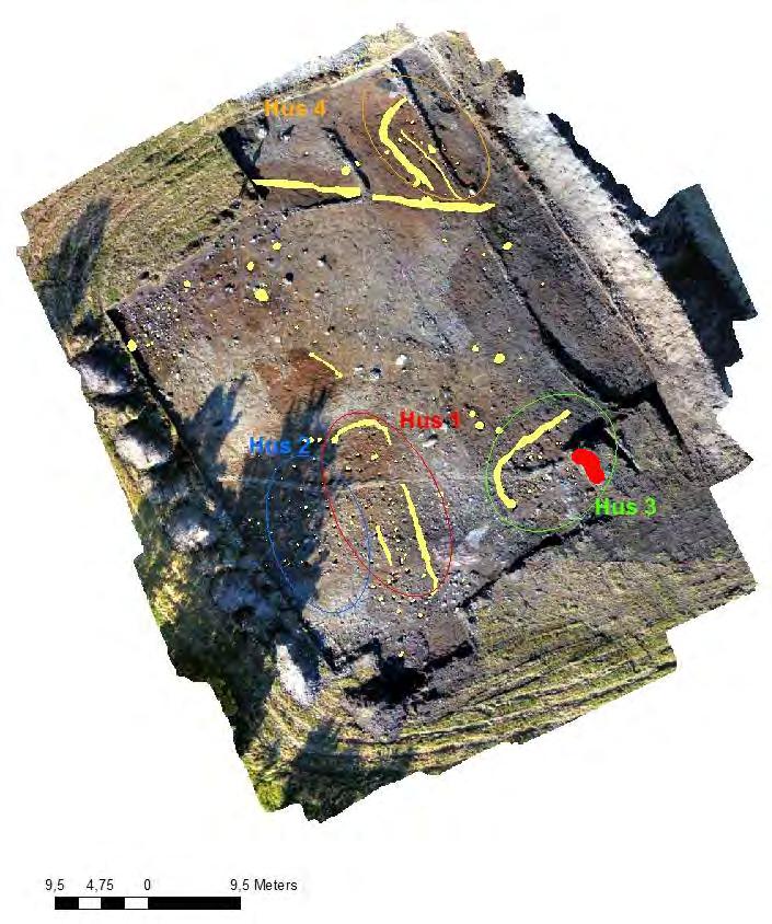 Dyrkingsprofi Fig. 2: Passering av hus 1, 2, 3 og 4 i tiknytning ti dyrkingsprofi. Figur: Modifisert etter T.E. Linge. Resutat og tokning Poenprøver fra dyrkingsprofi Fra dyrkingsprofien (Fig.