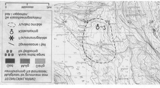 Fig. 3 Utsnitt av kartblad 1928 I Glomfjord (M711) som