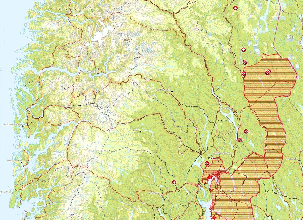 Protokoll for møte i Rovviltnemnda 26. mars 2019 Side 6 av 8 Figur 2. Avgang av ulv i Sør-Norge siden 1. oktober 2018. Skravert område viser norsk forvaltningsområde for ulv (norsk ulvesone).