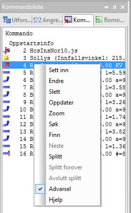 DDS-CAD 14 Konseptet 15 Listefeltet ligger vanligvis til venstre i skjermen.