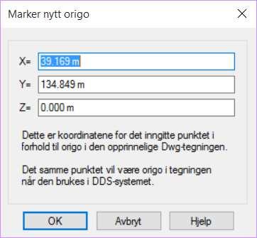 DDS-CAD 14 Sette inn dwg-fil 31 Koordinatene skal ikke endres. Bekreft dialoigen med [OK].