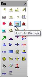 68 Strektegning/Plassere og redigere objekt DDS-CAD 14 Definere rør eller komponent. Før du går i gang med å rør i rør, så bør du plassere en fordeler samt tilkoblingsbokser til disse rørene.