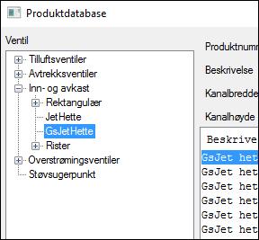 Gitterristens rotasjon i kanalen. 0 = høyre, 90 = ned, 180 = venstre og 270 = opp. Se kapittel om rørtegning hva rotasjon gjelder. Leverandør database for ventiler.