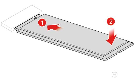 5. Avhengig av datamaskinmodell ser du ett av følgende alternativer for å sette tilbake M.2 solid-statestasjonen. Type 1 Figur 62.