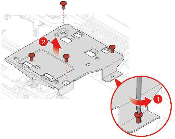 Figur 36. Fjerne VESA-monteringsbraketten Figur 37. Installere VESA-monteringsbraketten 6. Sett på plass igjen delene som ble fjernet.