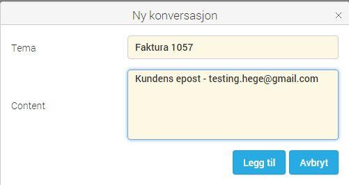 Conversations: Her kan du sende melding til Visma Financial Solutions AS: For å skrive ny