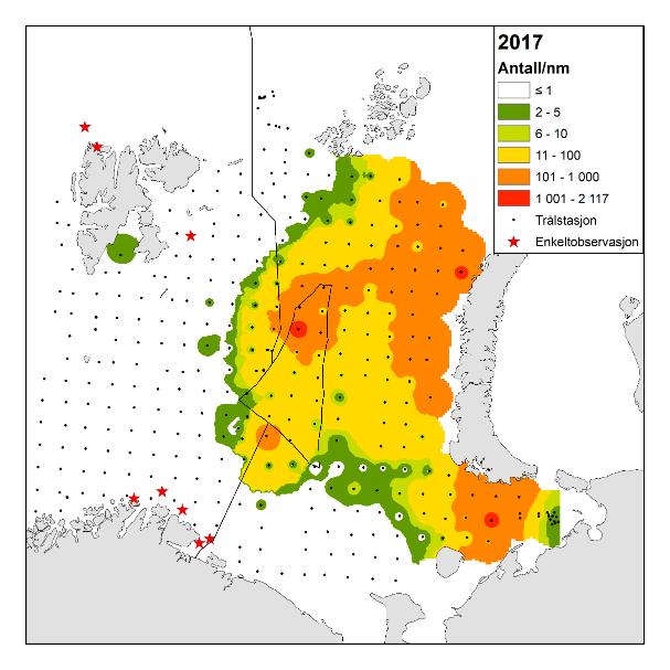 Bakgrunnen for rådgivningen Størstedelen av snøkrabbebestanden finnes fortsatt på russisk sokkel i Barentshavet og spredningen foregår herfra og inn på norsk sokkel, og Fiskevernsonen ved Svalbard.