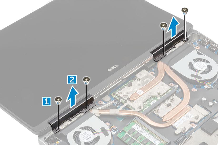 c d e f g tastatur harddisk bunndeksel batteri batterideksel 5 Følg fremgangsmåten i Etter at du har arbeidet inne i datamaskinen.