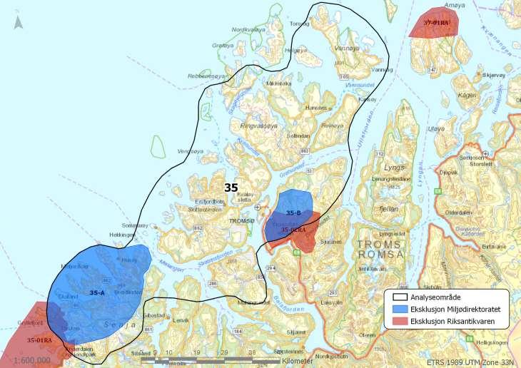 Område 35: Senja Tromsø Vanna Areal: 5870 km 2 Kommuner: