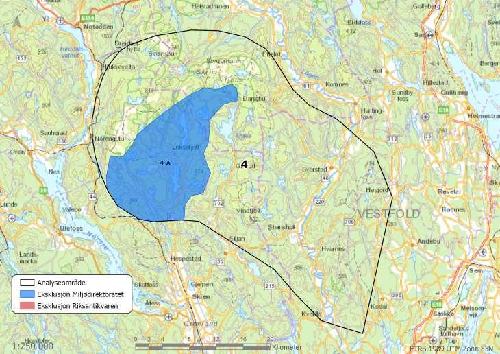 Område 4: Skrim Areal: 1191 km 2 Kommuner: Larvik,