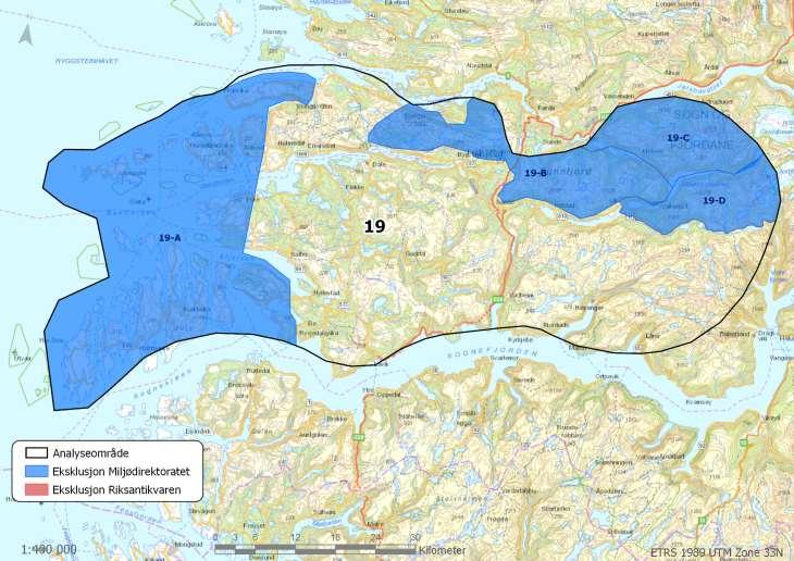 Område 19: Ytre Sogn/Sunnfjord Areal: 3739 km 2 Kommuner: Solund,