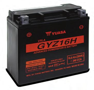 Yuasa's "High Performance Maintenance Free" batterier er ditt beste valg for motorsykler, nyttebiler, scootere, terrengkjøretøy, hagetraktorer, vannscooter og snøscootere.