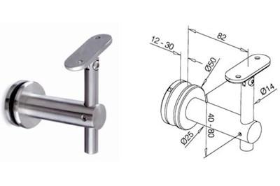 Håndrekke - 42,4mm Innfesting - Flat  BER.0150.