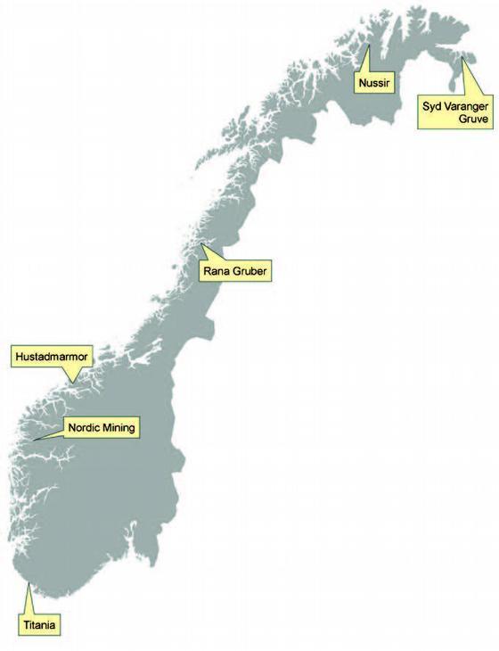 Marine avgangsdeponier fra bergverk er vanlige i