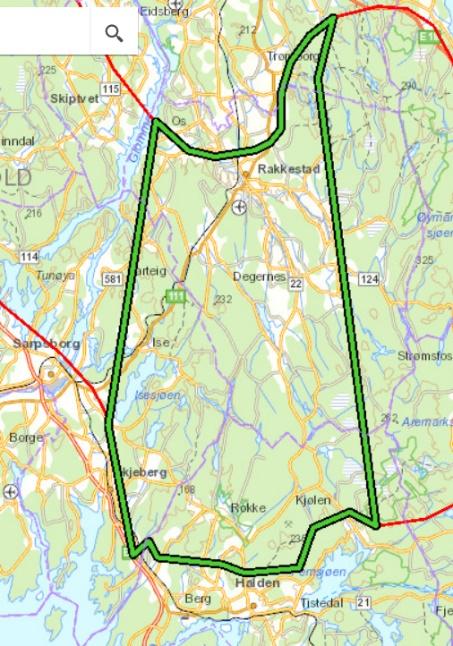 NVE sin begrunnelse for utpekingen i Østfold og beskrivelse av egnede vindkraftverk er som følger: gode produksjonsforhold, og et av områdene som er best egnet for ny produksjon i et