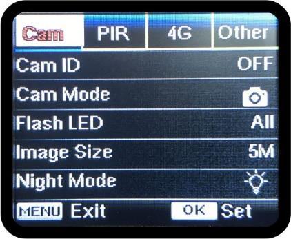 Merk: Kameraet er i "Test" -modus hvis kameraet er i Meny konfigurasjonssider. 4.