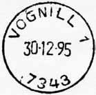 5 Type: I2N Fra gravør 07.11.1969 VOGNILL Innsendt 7413 Registrert brukt fra 22-11-72 TAa til 31-5-80 HT Stempel nr.